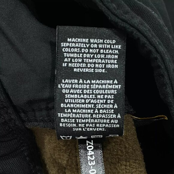 CAT Caterpillar Work Pants Mens 34 x 32 Black Canvas Fleece Lined Insulated - Picture 12 of 12